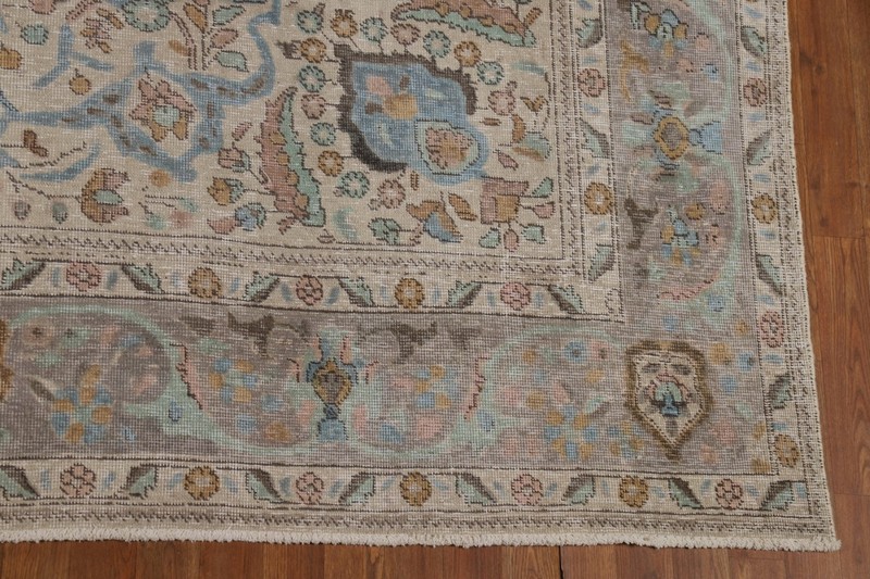 Vintage Wool Medallion Tebriz Area Rug 8x12 Traditional Hand-made Room Size Rug gallery