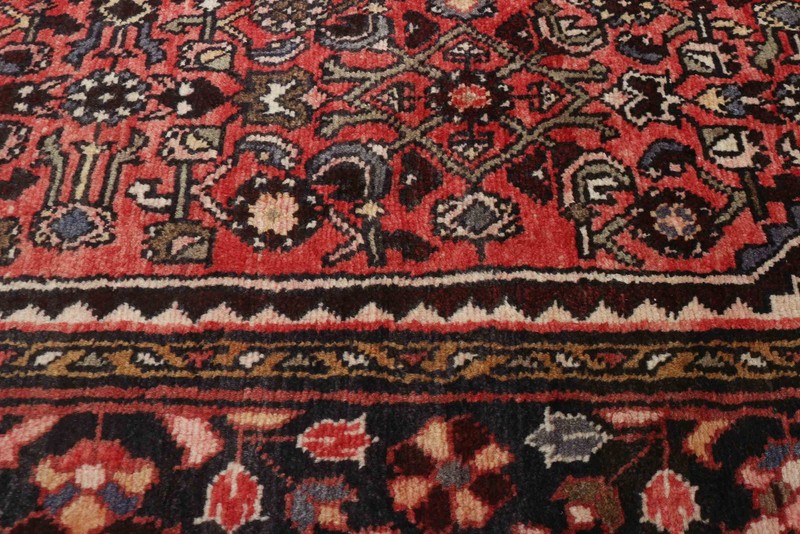 3'8" x 9'10" Vintage Hand-knotted Runner Rug Traditional Oriental Wool Carpet gallery