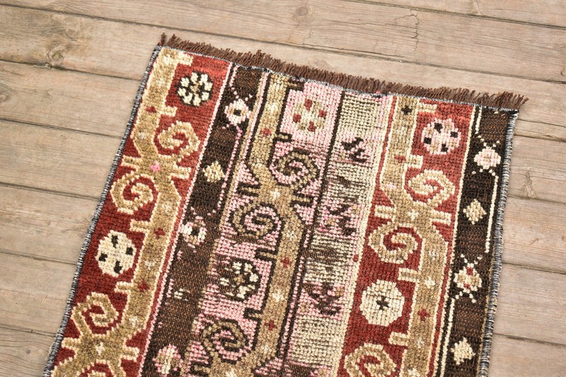 Turkish Kilim Rug 1x6 Handwoven Kars Natural Wool Carpet 50x213cm Runner Rug gallery