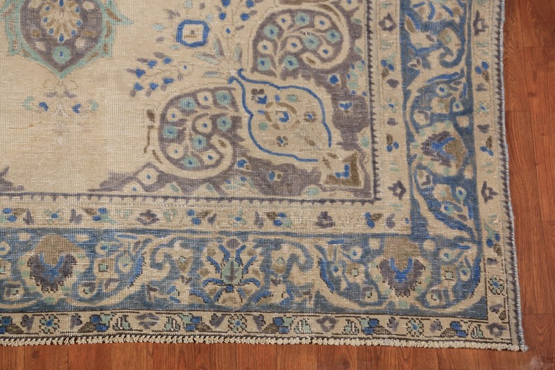 Floral Wool Medallion Tebriz Area Rug 6x9 Vintage Hand-made Traditional Carpet gallery