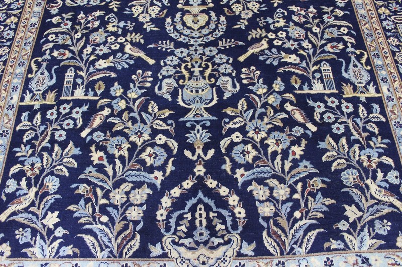 ANTIQUE KESHANN CARPET, PARADISE GARDEN, BIRDS & ANIMALS 310 X 215 CM gallery