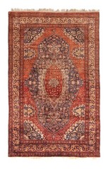 5X7 Antique Silk Traditional Rug Exceptional Fine Tapestry 133cmx209cm C.1870