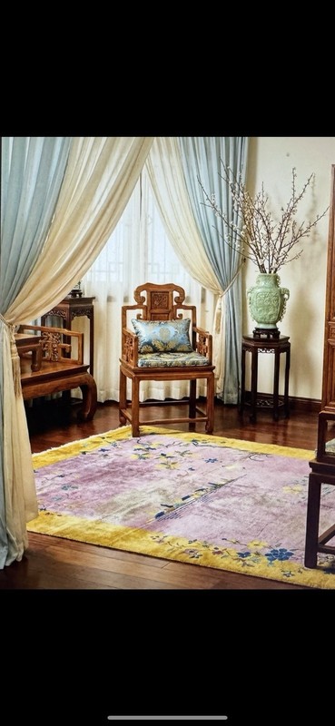 Antique Chinese Art Deco Rug gallery