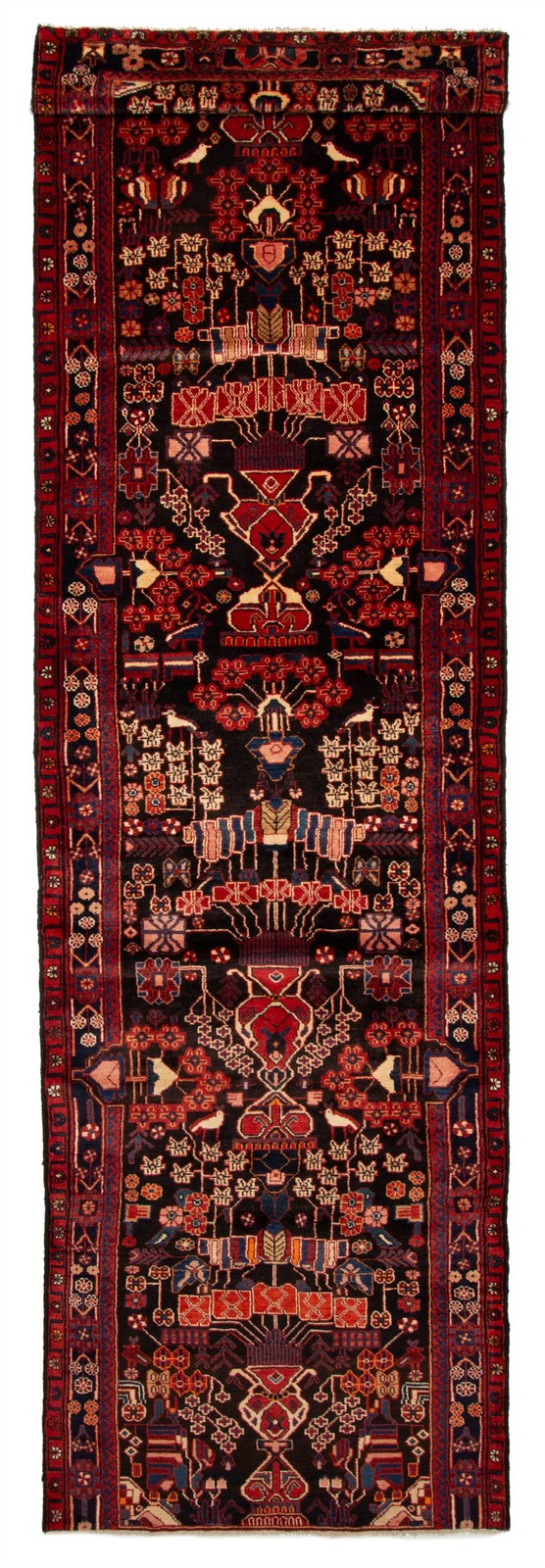 Vintage Hand-knotted Runner Rug 3'10" x 15'7" Traditional Oriental Wool Carpet gallery