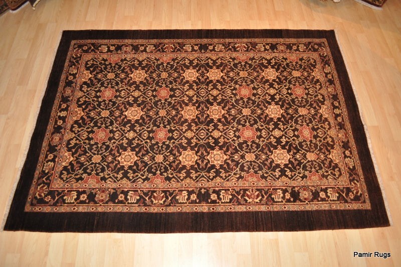 _HAND_MADE_FINE_RUG_BROWN_COLOR_5' x 7' Top Quality 100% vegetable dye natural gallery