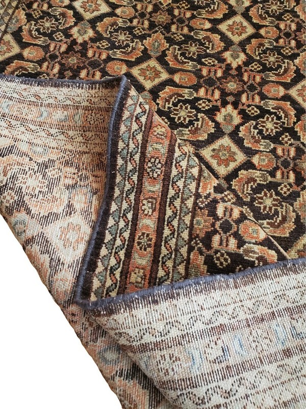 Hand-woven Hamadan Long runner Geometric - 3'5" x 16'1" gallery