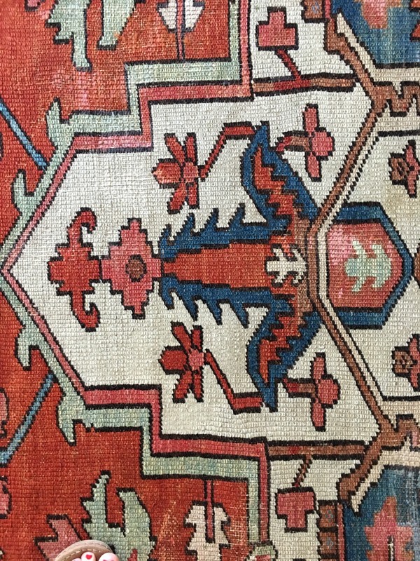 Large circa 1890 Serapi rug,10.5x 15.8 hand made, 100% wool, very good condition gallery