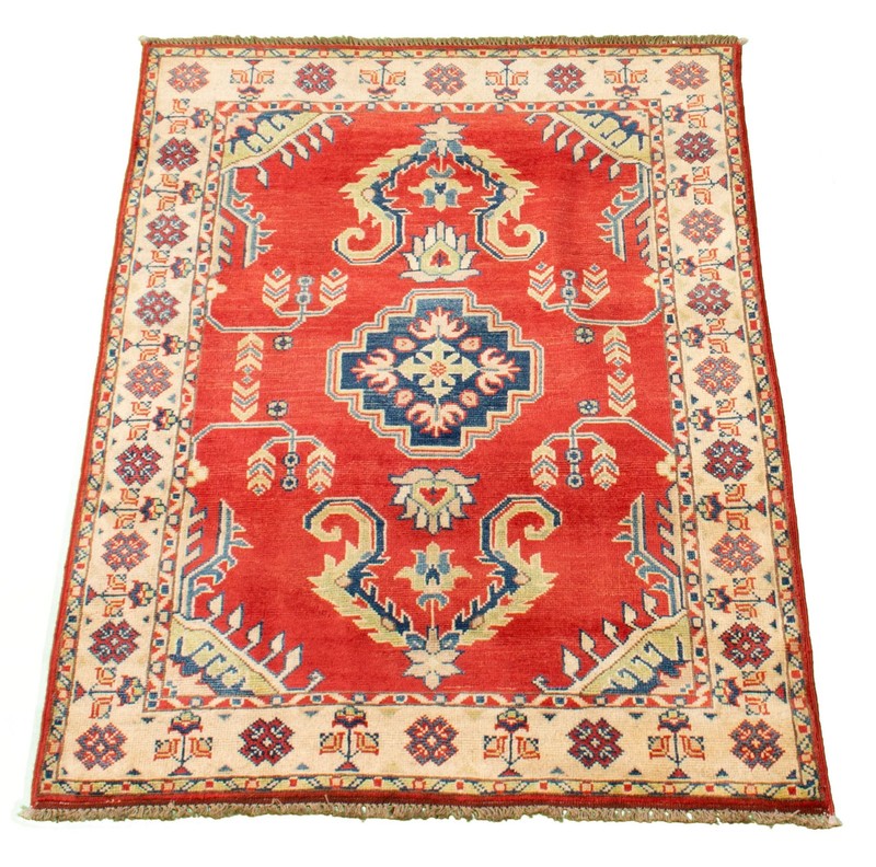 Vintage Hand-Knotted Area Rug 3'6" x 5'1" Traditional Oriental Wool Carpet gallery