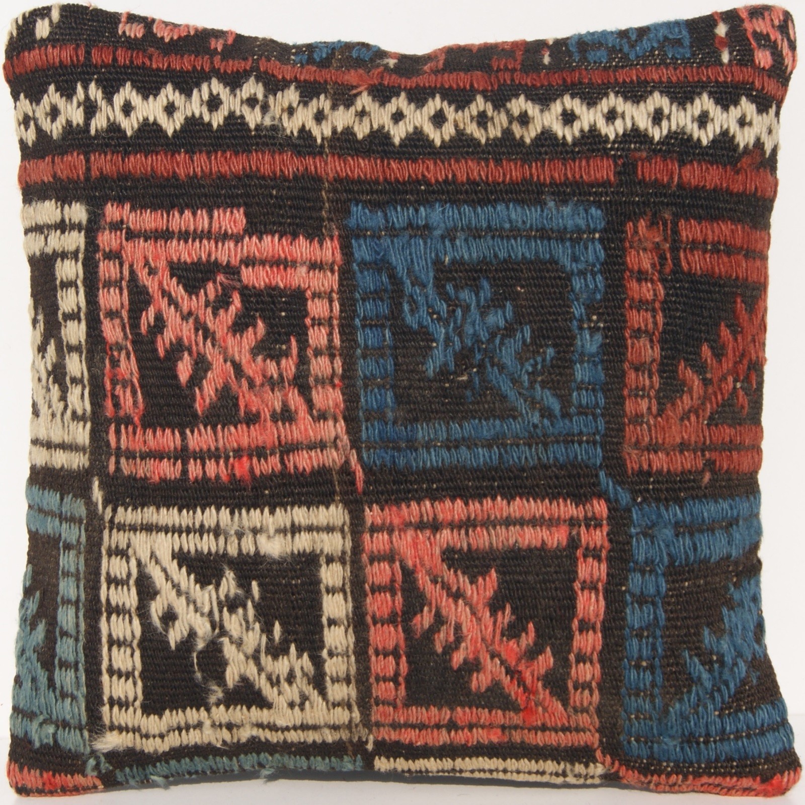 KILIM RUG PILLOW MULTI COLORED TURKISH SQUARE 40+ HAND WOVEN KILIM AREA RUGS 10" gallery