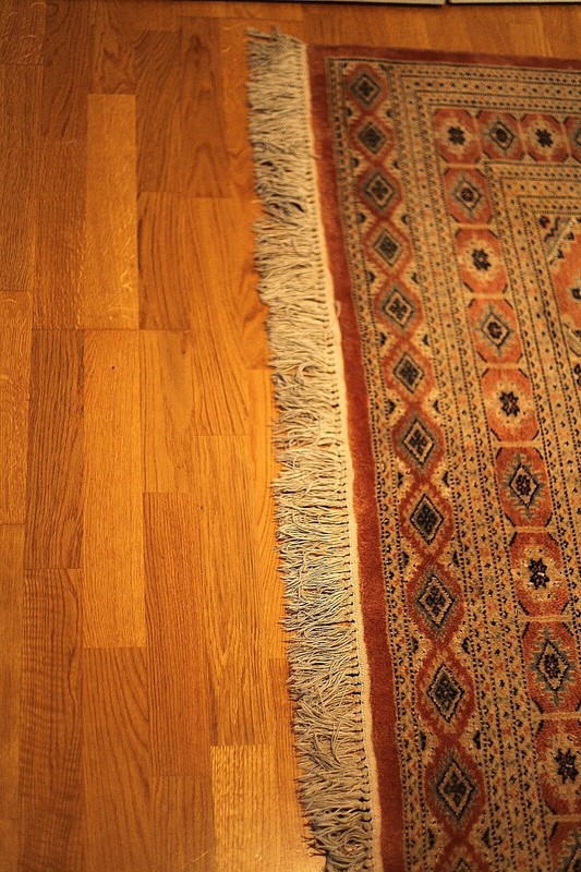 Vintage Bokhara Rug All Hand Knotted Wool Natural Dyes Signed by Maker 5.4x 8.1 gallery