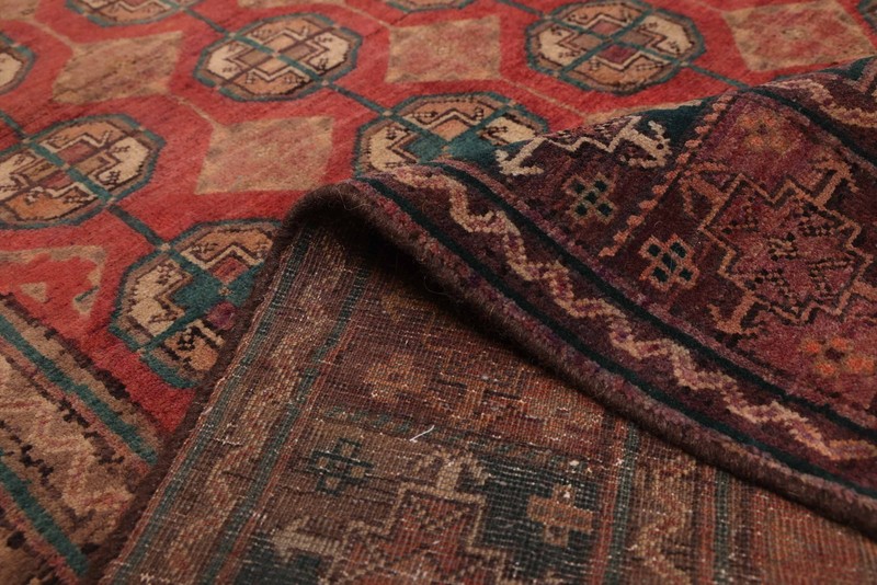 Vintage Hand-Knotted Area Rug 4'2" x 8'2" Traditional Oriental Wool Carpet gallery
