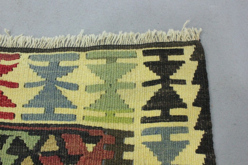 Cappadocia Handwoven Kilim Area Rug Anatolian Ethnic Vintage Wool Carpet 4x6 ft gallery