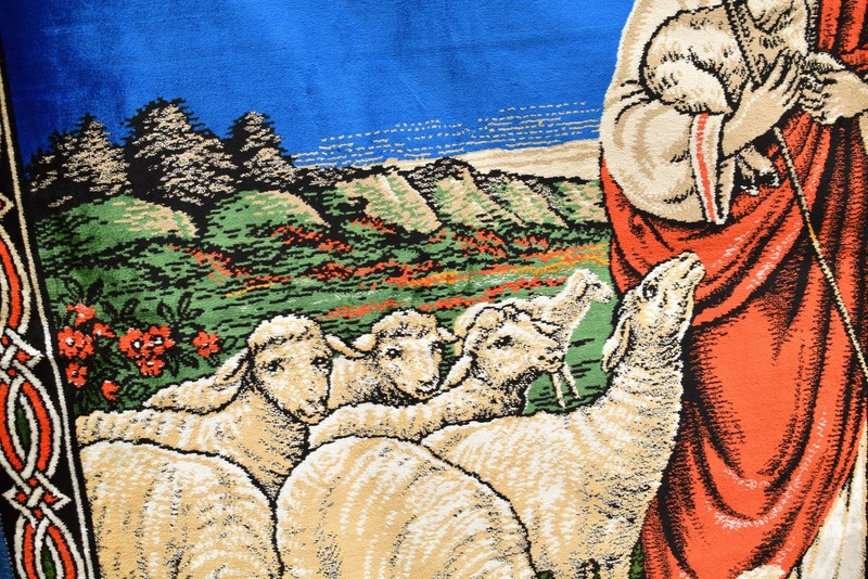 Turkish Rug 47''x68'' Wall Hanging Asmalik Rug Machine Made Jesus Pattern Rug gallery