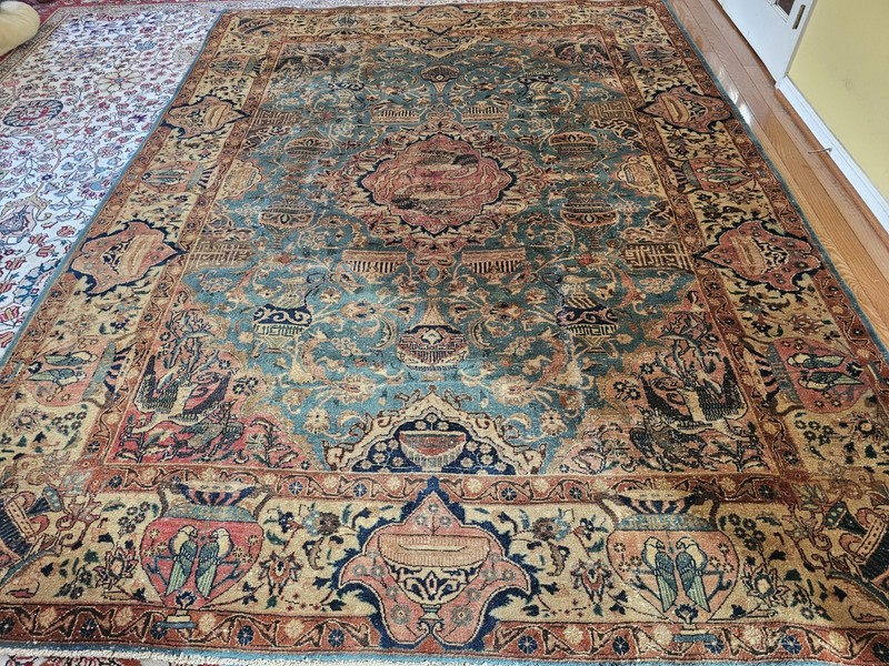 8.1 x 10.9 ANTIQUE FINE USHAK RUG CAUCASIAN VINTAGE SERAPI HERIZ KAZAK gallery