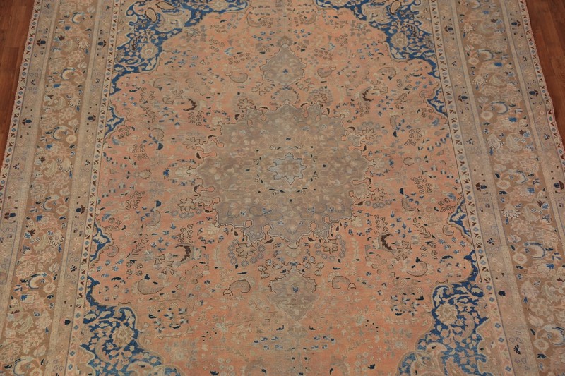 Vintage Muted Rust Wool Mashaad Area Rug 9x12 Hand-knotted Living Room Carpet gallery