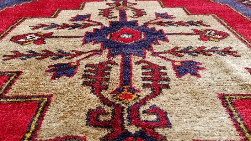Stunning Antique 1900-1939s Natural Dye Wool Pile Tribal Area Rug 5x7ft gallery