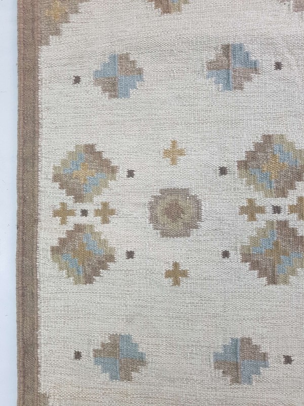 Vintage Handmade Traditional Geometric Brown Beige Kilim Rug Carpet 151x81cm gallery