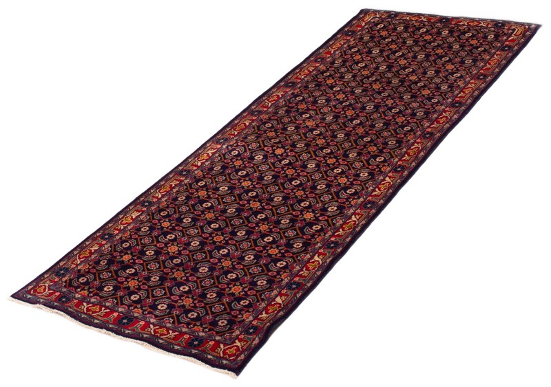 Vintage Hand-knotted Runner Rug 3'4" x 9'5" Traditional Oriental Wool Carpet gallery