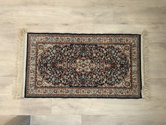 Antique Prayer Rug 4’ X 2’ Hand Knotted Silk Persiian Tabriiz 5000 KPSI