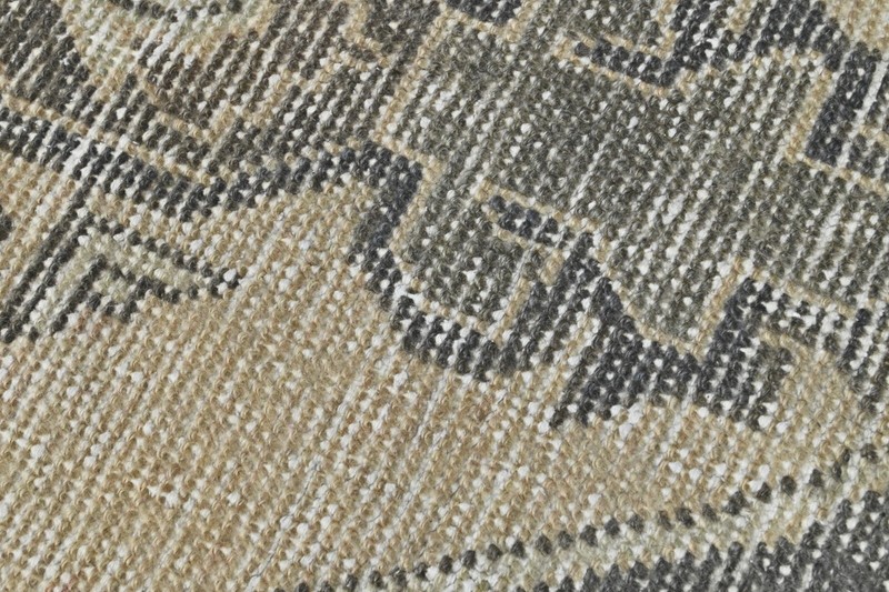 Oushak Turkish Doormat Rug 2x2 BEIGE Anatolian Handmade Vintage Small Kilim Rug gallery