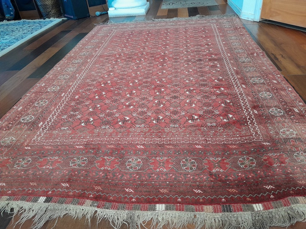 Antique very fine Turkoman Yomud Rug in full pile all over and Gorgeous.