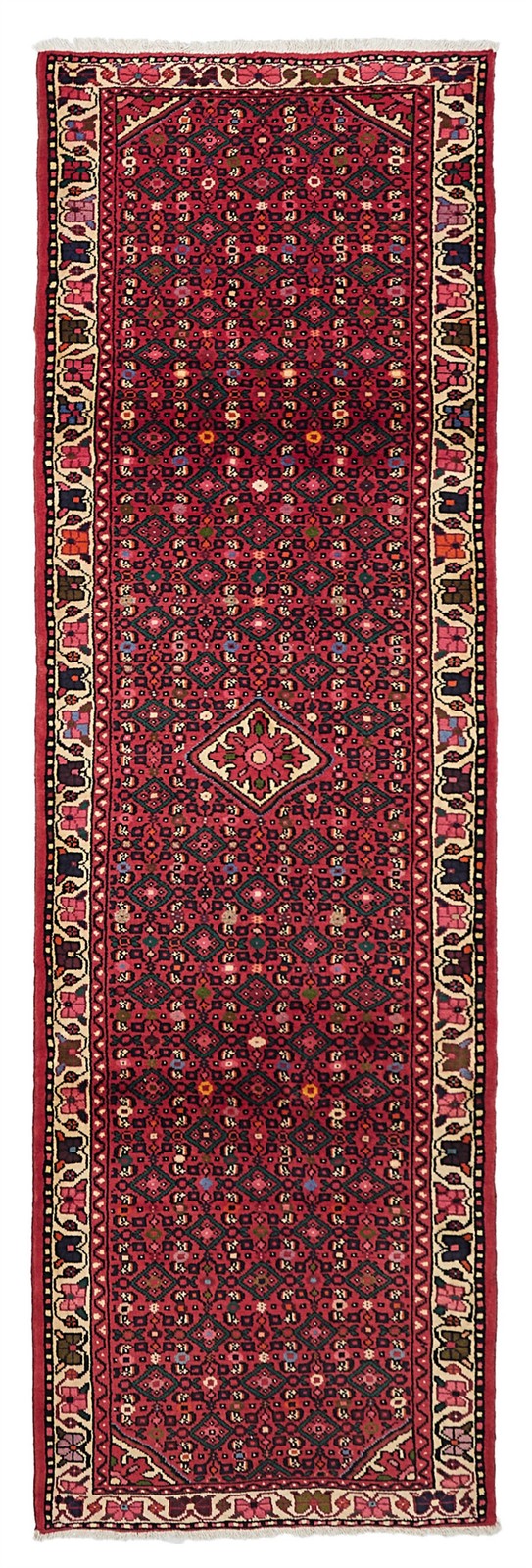 2'11" x 9'7" Vintage Hand-knotted Runner Rug Traditional Oriental Wool Carpet gallery