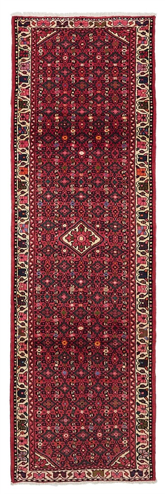 2'11" x 9'7" Vintage Hand-knotted Runner Rug Traditional Oriental Wool Carpet