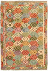Vintage Hand Woven Area Rug 7’0″ x 10’6″ Traditional Wool Oriental Carpet