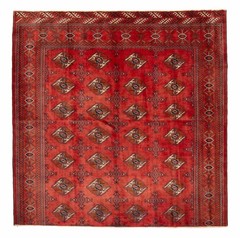 Vintage Traditional Hand-Knotted Area Rug 6’7″ x 6’9″ Oriental Wool Carpet