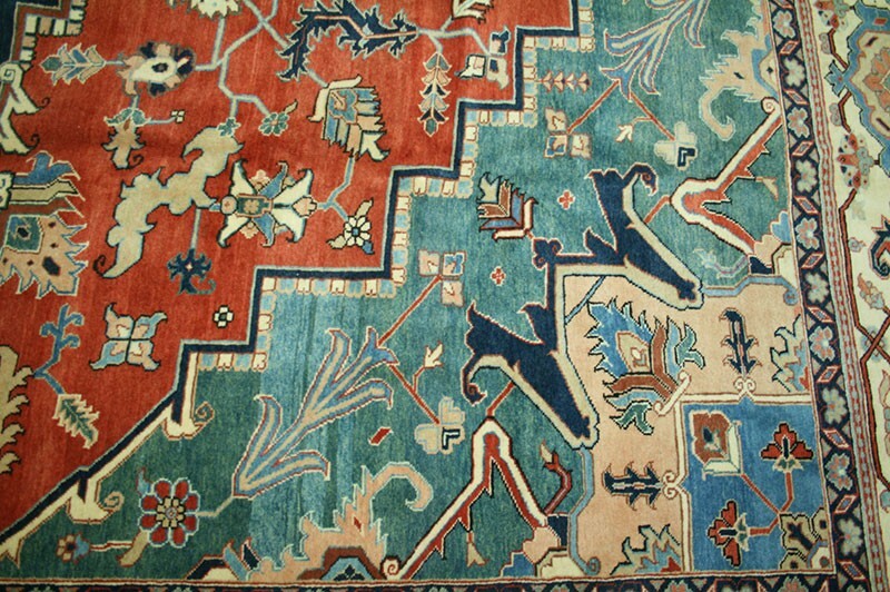 A Vintage Palatial 14' x 19' Serapi Azari Rug gallery
