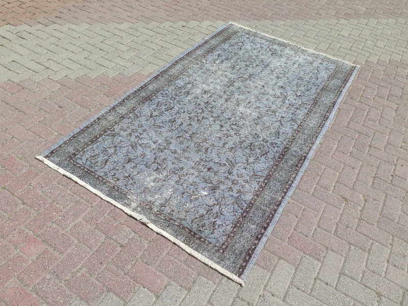 Vintage Turkish Overdyed Rug, Large Carpet, Area Rugs, Wool Rug Teppich 57"x100" gallery