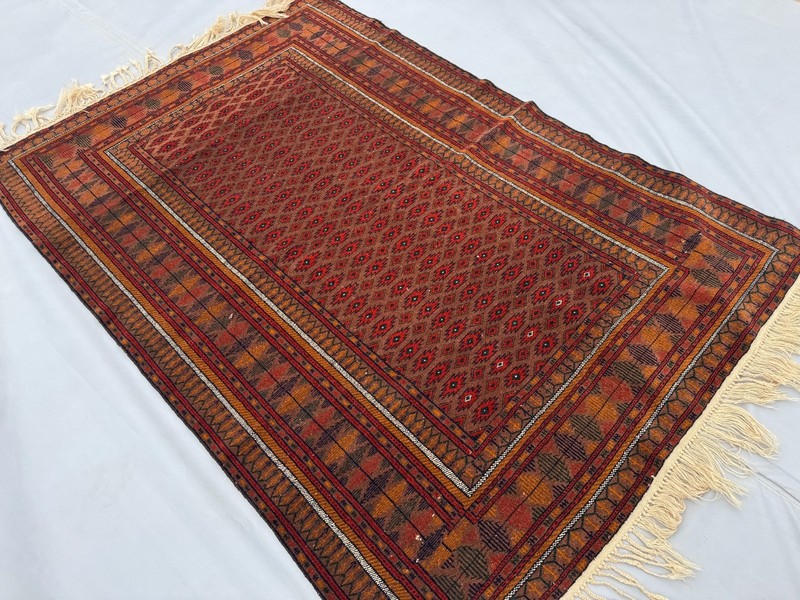 4x6 ft Fine Afghan Hand Knotted Vintage Area Rug Tribal Baluchi Geometric Carpet gallery
