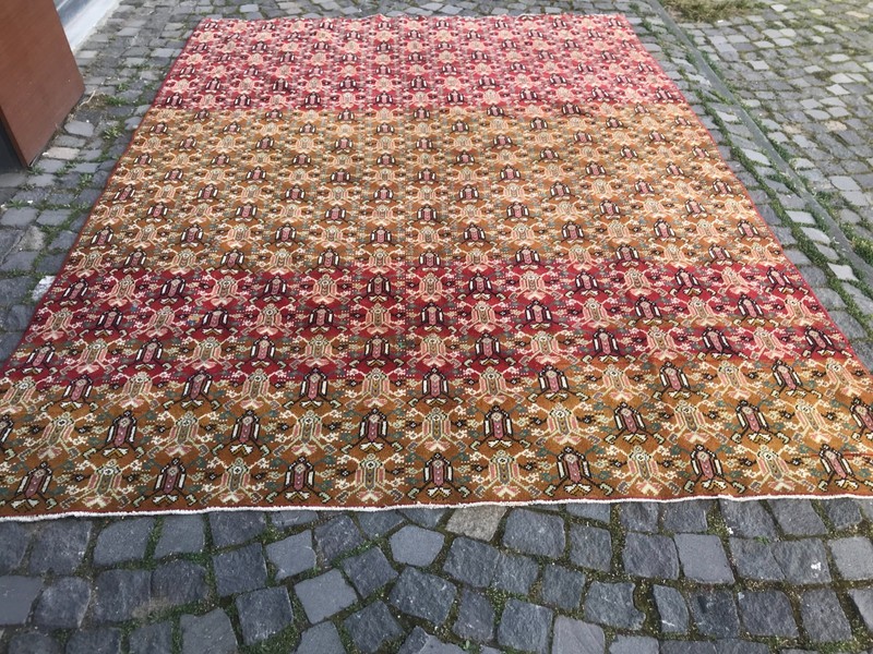 Bohemian Large Rug, Turkish Vintage Rug, Handmade Wool Rug, 7,5 x 9,9 ft gallery