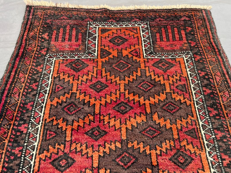 Vintage Afghan Tribal Rug 2'6 x 4'1 ft Hand Knotted Wool Rare Accent Rug gallery