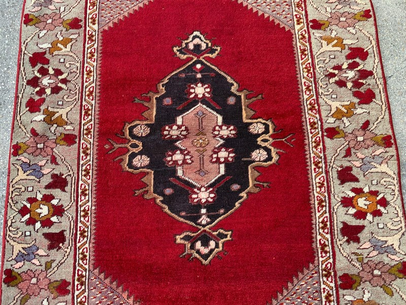 3'2'' x 5'1'' Vintage Natural Rug Village Rug Handmade Carpet.SKU:KR1120 gallery