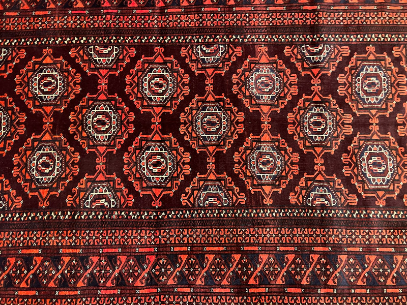 Vintage Stunning Natural Vegetable Sarouq Super Fine Quality Turkoman Carpet gallery