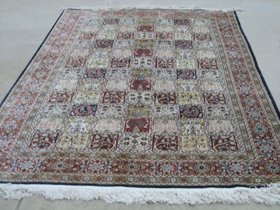 Superb Chinese 200 Line All Silk Garden Design Oriental Rug Carpet 7x11 7x10 ft gallery