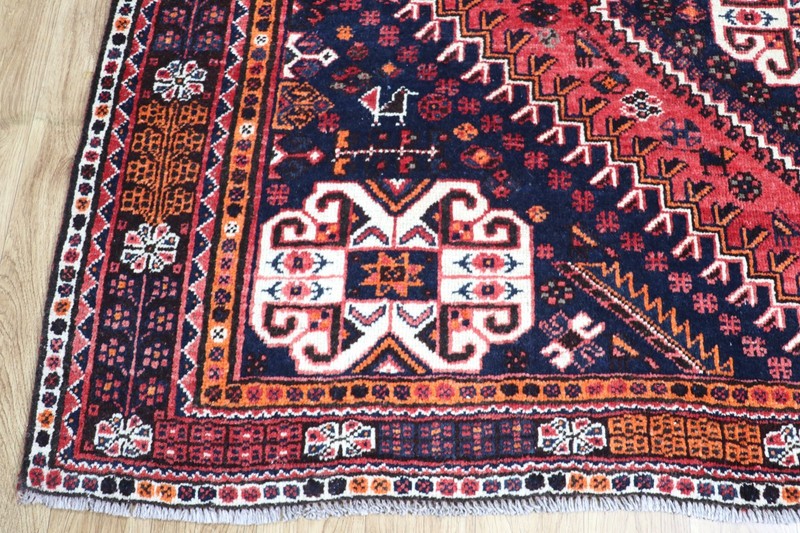 Antique Oriental Qashqai Rug 288x210cm (9’5” x 6’11”) Hand Knotted Tribal Wool gallery