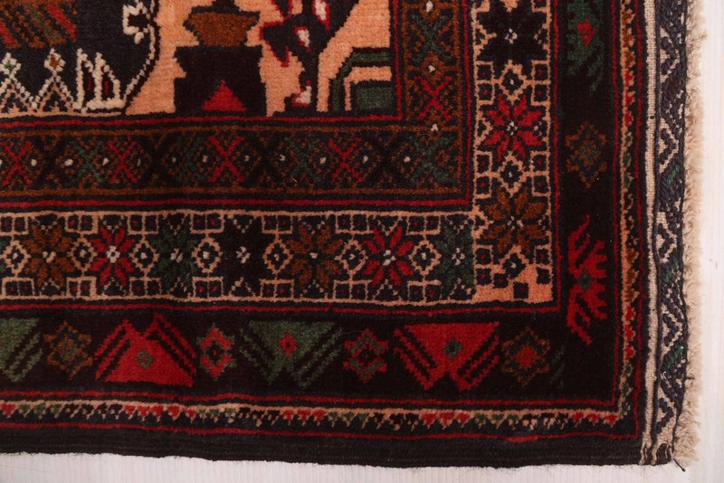 Traditional Vintage Hand-Knotted Oriental Carpet 3'6" x 6'7" Wool Area Rug gallery