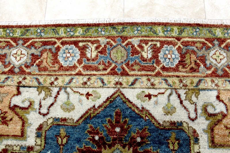 8X10 MASTERPIECE MINT HAND KNOTTED VEGETABLE DYE HERIZZ SERAPI WOOL TURKISH RUG gallery