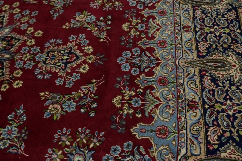 One-of-a-Kind Vintage Handmade Oriental Rug Classic Floral Style Carpet 10X13 ft gallery