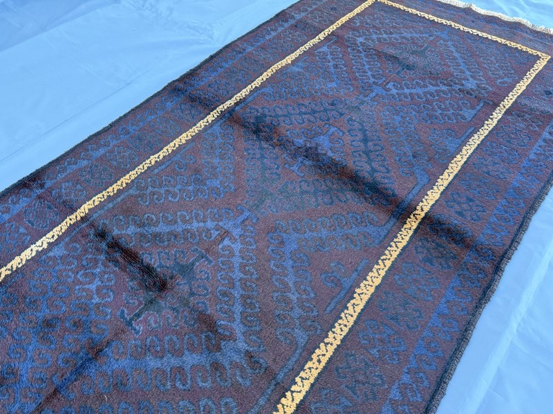 Dark Hand Knotted Afghan Baluchi Rug 4x7 Antique Persian Style Oriental Carpet gallery