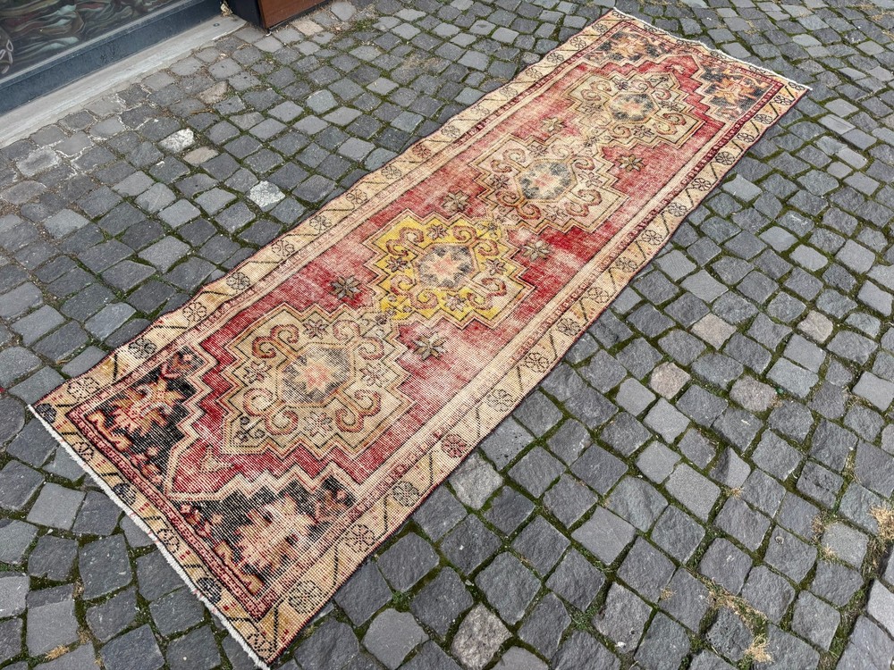 Wool rug, Bohemian rugs, Runner rug, Handmade rug, Turkish rug | 2,9 x 8,9 ft