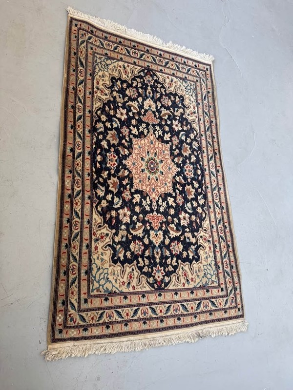 VINTAGE KARAJEH SOUTHWEST PERSIAN GEOMETRIC RUG 6' 5" X 3' 7" gallery