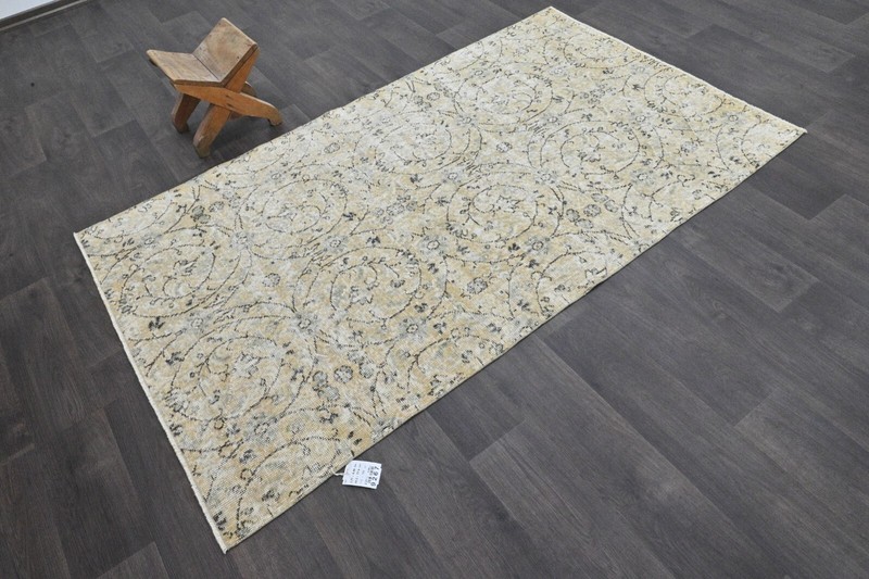 Oushak Turkish Vintage Rug 4x6 Kilim Rug Anatolian Handmade Boho Decor BEIGE gallery