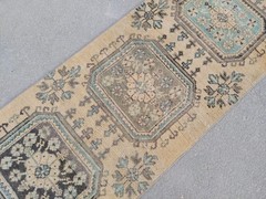 20 ft extra long runner rug stair hallway, Long runner Turkish Oushak vintage