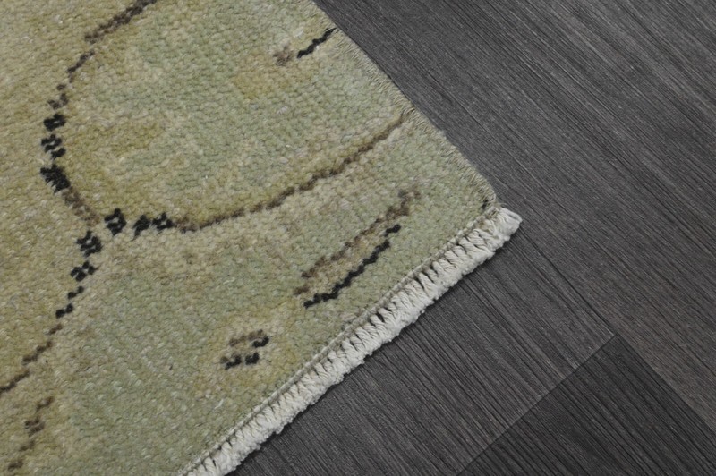 Vintage Turkish Runner Rug 2x7ft Wool Anatolian Handmade Hallway Oushak BEIGE gallery