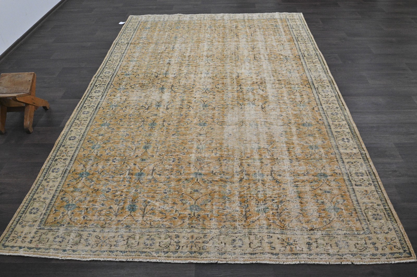 Oushak Turkish Vintage Rug 6x10 Kilim Rug Anatolian Handmade Boho Decor ORANGE gallery
