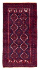 Vintage Geometric Area Rug 3’3″ x 5’11” Traditional Hand-Knotted Wool Carpet
