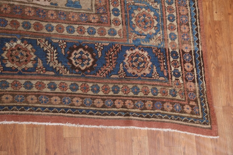 Pre-1900 Antique Heriz Bakhshayesh 11'x14' Area Rug Vegetable Dye Hand-knotted gallery